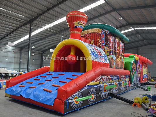Entretenham as crianças com este Circo de Obstáculos Inflável no Parque de Diversões da Cidade da diversão