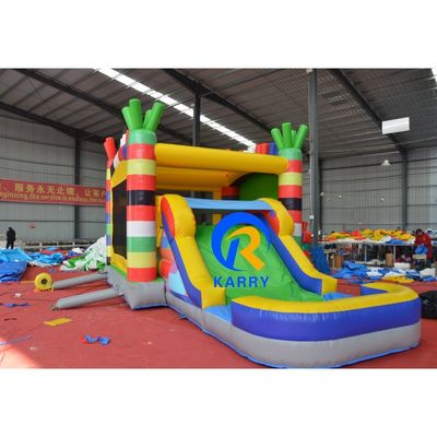 14 Anos de idade Negócios de qualidade Inflable Casa de salto com escorrega e piscina