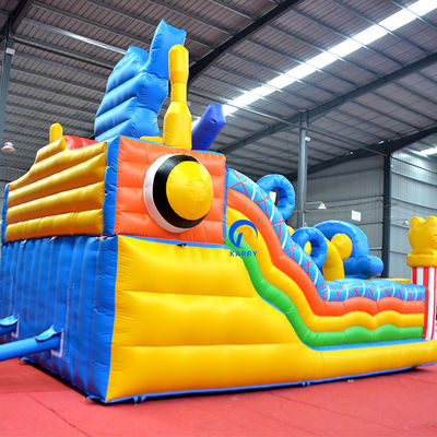 Logotipo personalizado Impresso Grande Castelo Inflável Combo Slide para crianças festa