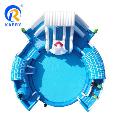 Tamanho personalizado Urso polar branco Parque aquático de diversões Casa de salto Castelo Slide Combo