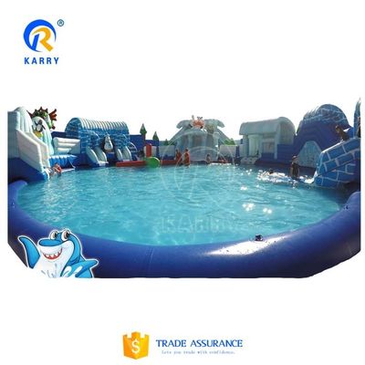 Blower incluído Urso Polar Parque aquático inflável 15x15m Ideal para atividades de verão