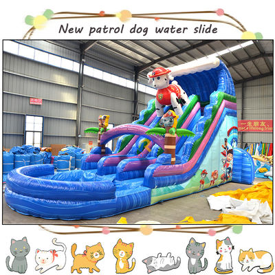 Entretenha as crianças com 3D Patrulhas infláveis Slide de água e piscina