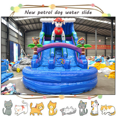 Entretenha as crianças com 3D Patrulhas infláveis Slide de água e piscina