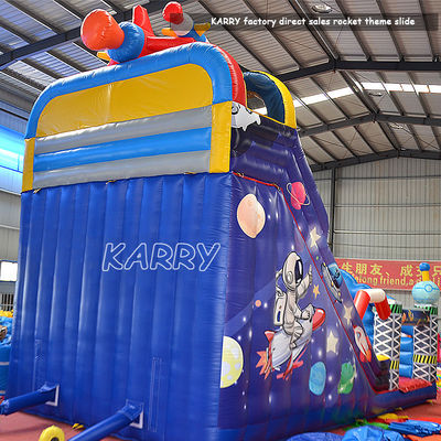 Casa de foguete inflável de PVC para aluguer de festas comerciais e jogos infláveis Moonwalk