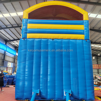 Jogos infláveis para crianças Aluguer de festas comerciais Slide de água inflável de PVC de duas faixas