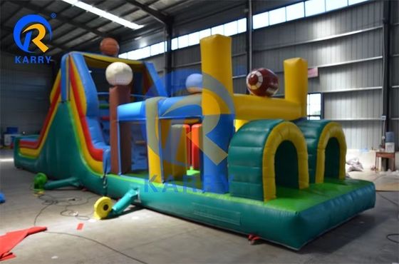 Curso de obstáculos inflável para aluguel 4x4x3m ou ocasião personalizada