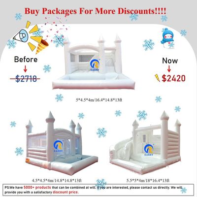 Outdoor Commercial Christmas Inflatable Bouncer Castle Slide Faixa etária 14 anos para cima
