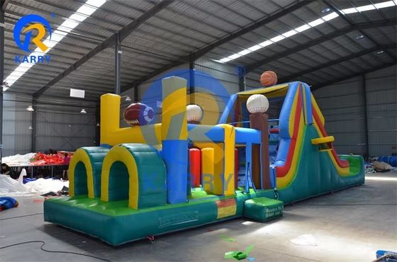 Curso de obstáculos inflável para aluguel 4x4x3m ou ocasião personalizada