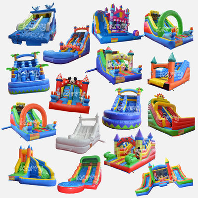 Logotipo de bordado 3D Parque de diversões comercial do quintal Slides secos com coleção de piscina