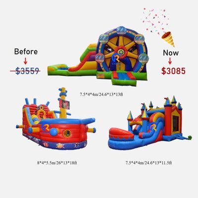Embalagem inflável para castelo com slide CE/EN71/EN14960