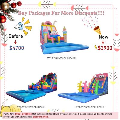 Embalagem inflável para castelo com slide CE/EN71/EN14960