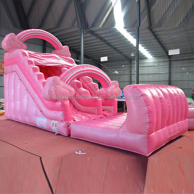 Meninas Pink inflável 26 pés piscina de escorrega de água Perfeito para aluguel comercial e diversão
