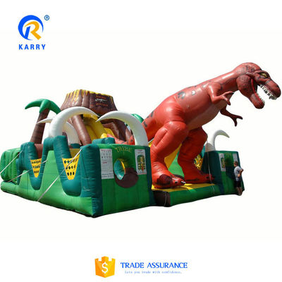 Jurassic Dinosaur Park Festa Aluguer Parque de Jogos Inflável Curso de Obstáculos