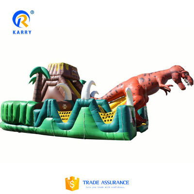 Jurassic Dinosaur Park Festa Aluguer Parque de Jogos Inflável Curso de Obstáculos