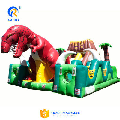 Jurassic Dinosaur Park Festa Aluguer Parque de Jogos Inflável Curso de Obstáculos