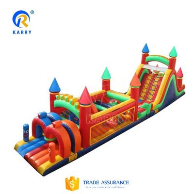 Características PORTABLE Cinza e Preto Curso de Obstáculos Inflável com Blower 18x3.5m Personalizado