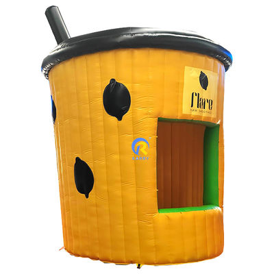 Mar/Ar/Express Shipping Copo de limão Casa inflável para crianças pequenas Casa comercial de salto