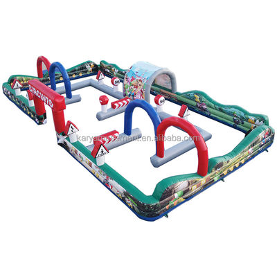 Favorito de crianças comercial personalizado grande inflável Go Kart pista para jogos esportivos de crianças