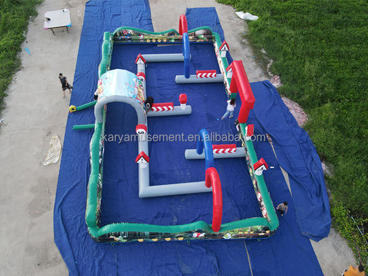 Favorito de crianças comercial personalizado grande inflável Go Kart pista para jogos esportivos de crianças