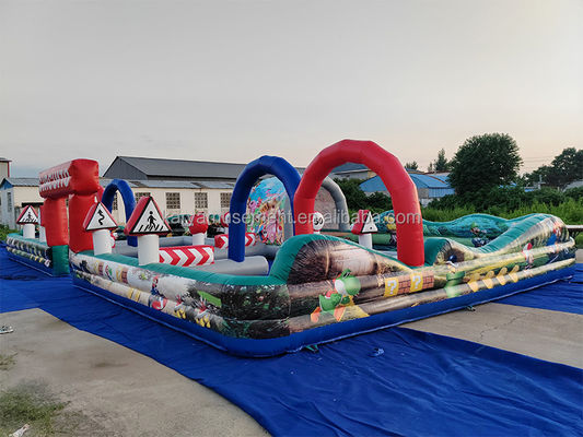 Favorito de crianças comercial personalizado grande inflável Go Kart pista para jogos esportivos de crianças