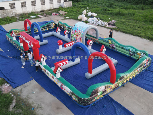 Favorito de crianças comercial personalizado grande inflável Go Kart pista para jogos esportivos de crianças