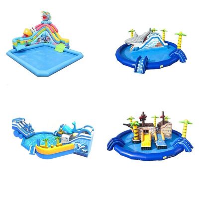 Parque aquático inflável acessível perfeito para ocasião comercial kits de reparo de sopradores CE