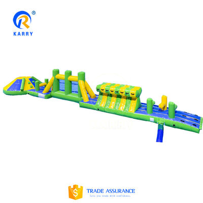 CE Certificado 16m Aqua Run Course Obstáculo Design colorido personalizado para parque aquático