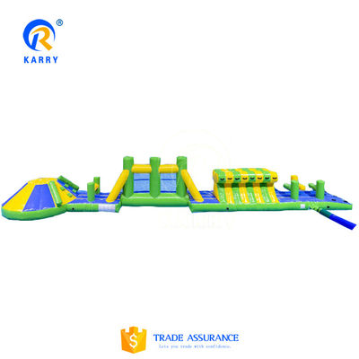 CE Certificado 16m Aqua Run Course Obstáculo Design colorido personalizado para parque aquático
