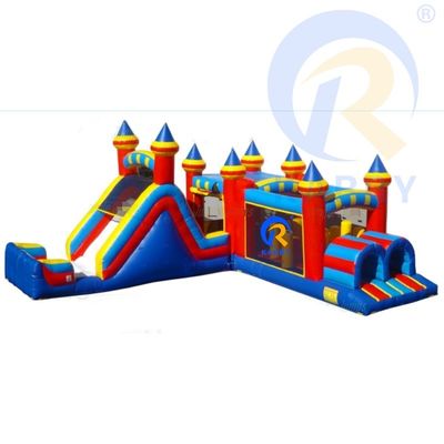 Blue 48ft Marble Mania Curso de Obstáculos Inflável Multi Configurável Slide e Bounce