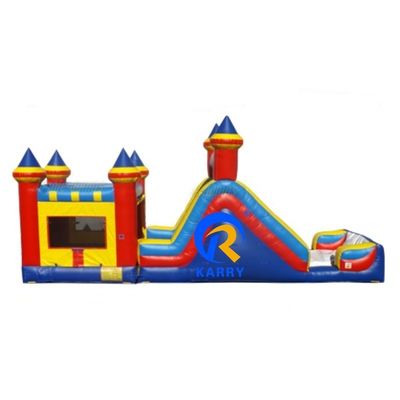 Blue 48ft Marble Mania Curso de Obstáculos Inflável Multi Configurável Slide e Bounce