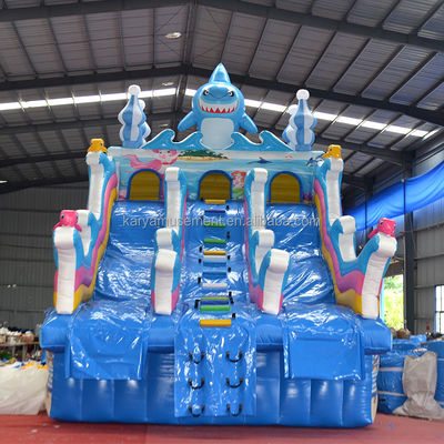 Slides de piscina infláveis para crianças Slide aquático comercial de PVC