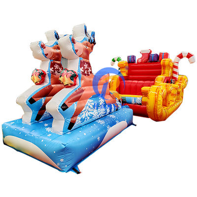 Unisex Castelo Bouncy PORTABLE Natal trenó inflável para aluguel de festas de crianças