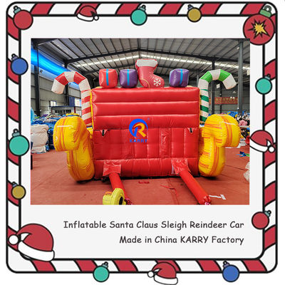 Unisex Castelo Bouncy PORTABLE Natal trenó inflável para aluguel de festas de crianças