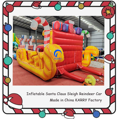 Unisex Castelo Bouncy PORTABLE Natal trenó inflável para aluguel de festas de crianças