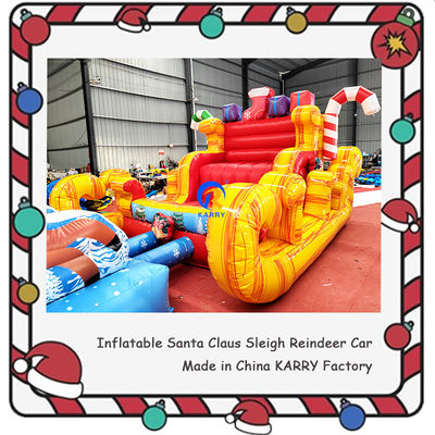 Unisex Castelo Bouncy PORTABLE Natal trenó inflável para aluguel de festas de crianças