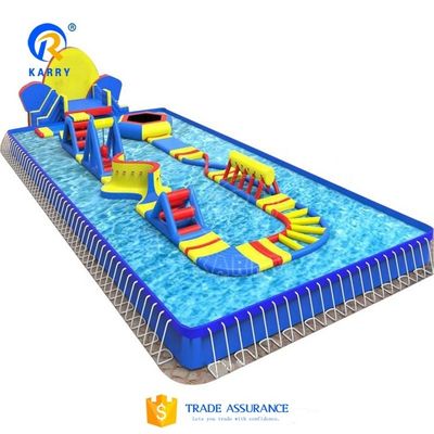 Logotipo personalizado Equipamento de parque aquático inflável parque aquático flutuante com certificado CE