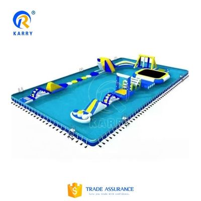 Logotipo personalizado Equipamento de parque aquático inflável parque aquático flutuante com certificado CE