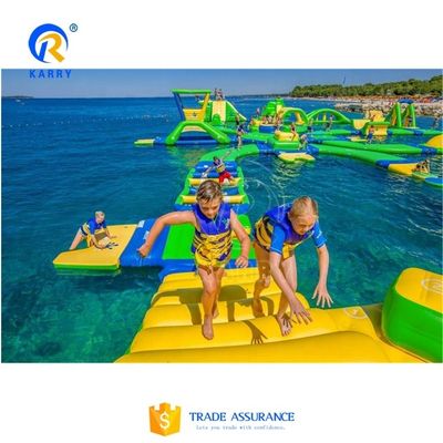 Logotipo personalizado Equipamento de parque aquático inflável parque aquático flutuante com certificado CE