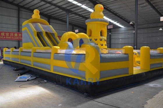 Eventos de equipa Percurso de obstáculos inflável com certificação CE EN14960 e design PORTABLE