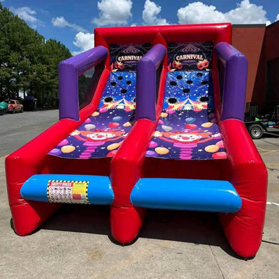 Jogo de tiro de bola inflável para festa Aluguel de 2 jogadores Jogos interativos de carnaval