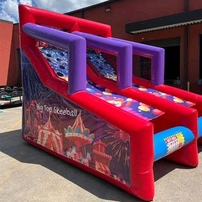 Jogo de tiro de bola inflável para festa Aluguel de 2 jogadores Jogos interativos de carnaval