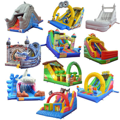 Logotipo personalizado PVC Parque aquático inflável Slide de jogo N Slip para crianças grandes diversão interminável