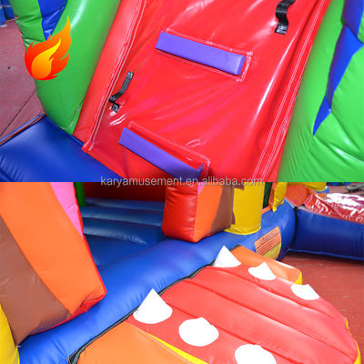 Tamanho e cor personalizados Castelo de salto com deslizamento Hot Jungle Lion Inflatable Castle