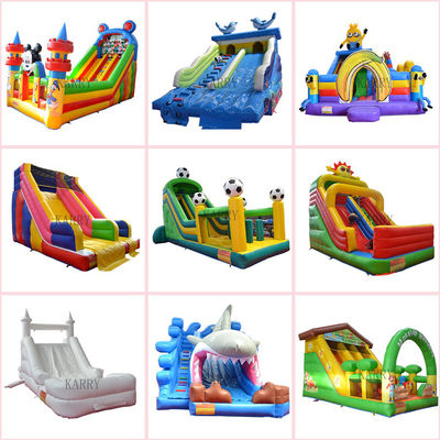 Logotipo personalizado PVC Parque aquático inflável Slide de jogo N Slip para crianças grandes diversão interminável