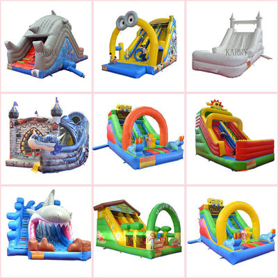 Logotipo personalizado PVC Parque aquático inflável Slide de jogo N Slip para crianças grandes diversão interminável