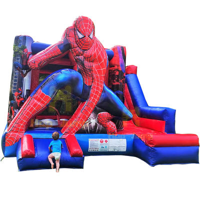 Mar/Ar/Express Shipping Homem-Aranha Castelo Inflável Combo Slide para festas interiores