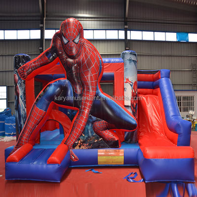 Mar/Ar/Express Shipping Homem-Aranha Castelo Inflável Combo Slide para festas interiores