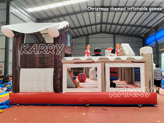 CE/EN71/EN14960 Certificado Casa de Natal inflável de salto combinado para playground infantil