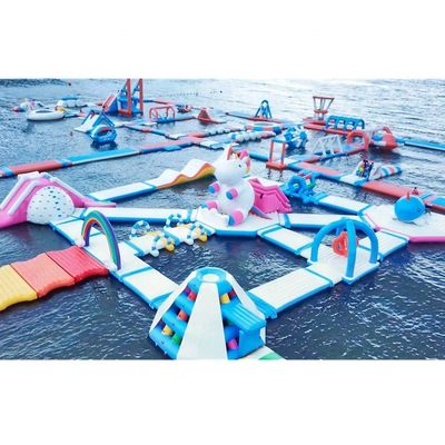 Liberte a sua criança interior Parque aquático inflável de unicórnio colorido para toda a família