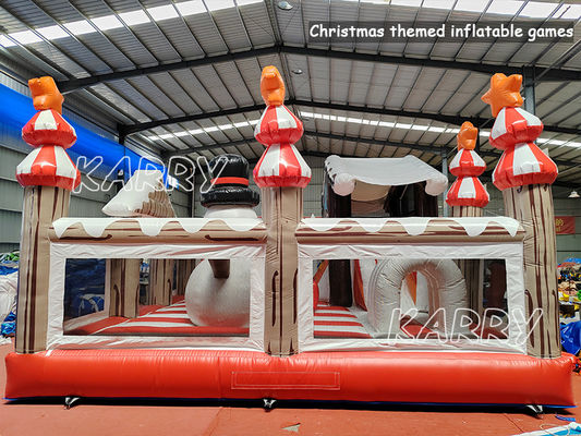 CE/EN71/EN14960 Certificado Casa de Natal inflável de salto combinado para playground infantil